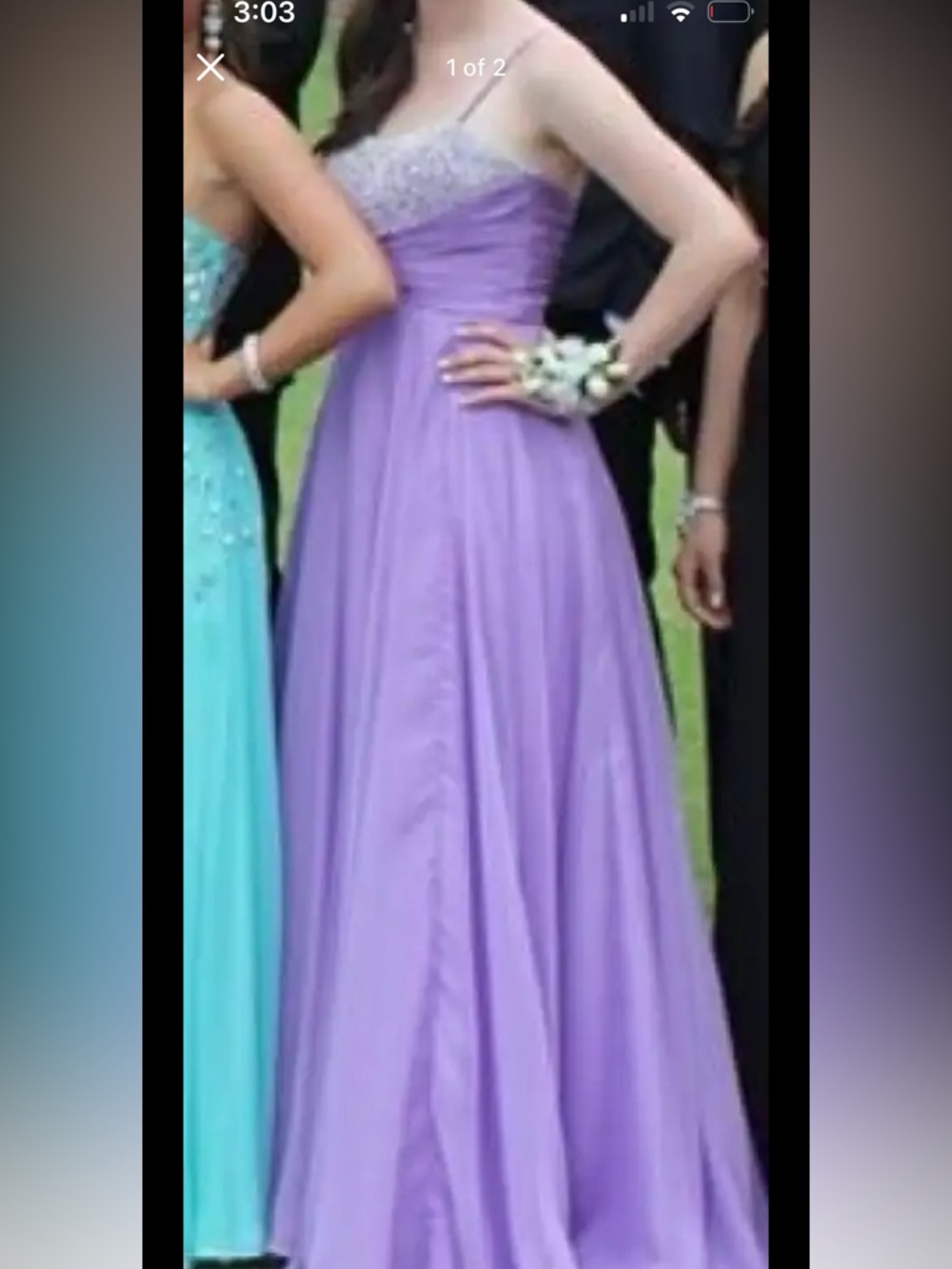 Elegant Lavender Floor-Length Prom Dress - Classic Evening Gown